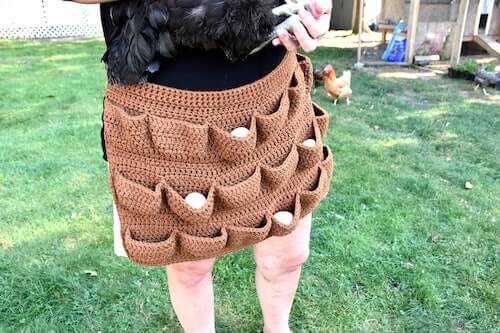 No Sew Egg Apron Crochet Pattern by Dragonfly Yarn Designs