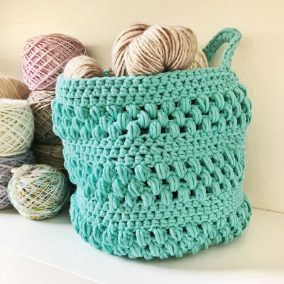 Bubble Crochet Basket Pattern by Crochet By Ellen