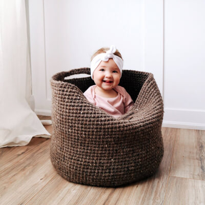 Chunky Crochet Basket Pattern by Darling Be Brave