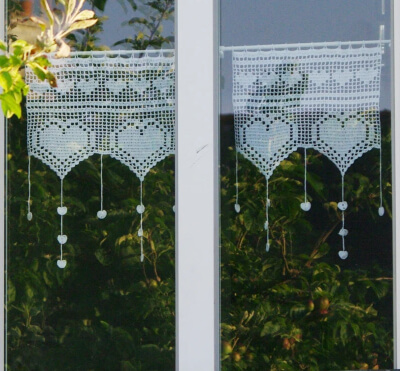 Crochet Curtains Valance Pattern by DeuxLCrochet