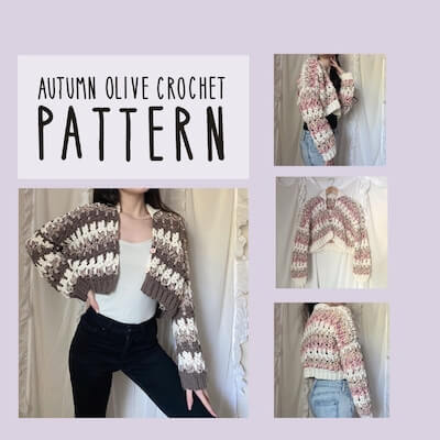 Calico Cats Cardigan Crochet Pattern by Autumn Olive Crochet