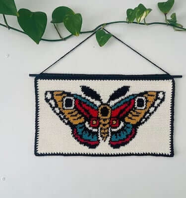 Crochet Butterfly Wall Hanging Pattern by Lakza