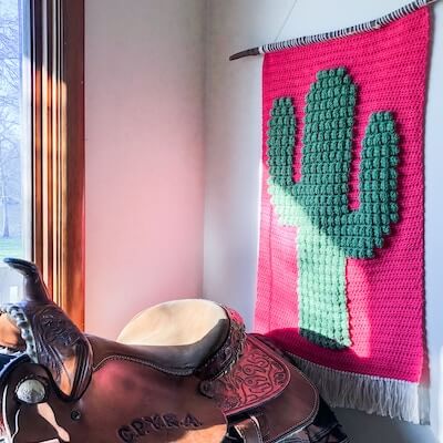 Crochet Cactus Tapestry Pattern by Spotted Horse Design Co