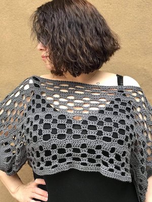 Dahlia Cropped Shrug Crochet Pattern by Paulina R