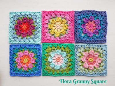 Flora Granny Square Pattern by Attic 24