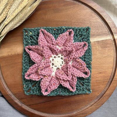 Liana Granny Square Crochet Pattern by Blue Star Crochet