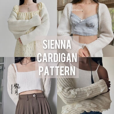 Sienna Cropped Cardigan Crochet Pattern by The Knotical
