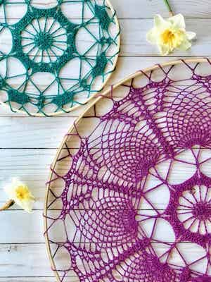 Stellar Lace Mandala Crochet Wall Hanging Pattern by Desert Blossom Crafts