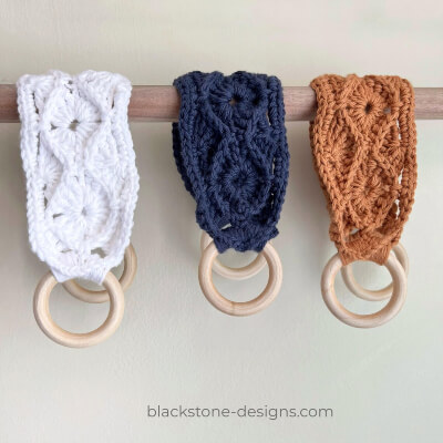 Bavarian Crochet Stitch Towel Hangers by BlackstoneDesigns
