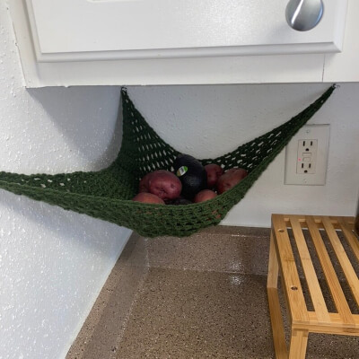 Crochet Fruit Vegetable Corner Hammock Pattern by LooperScooper