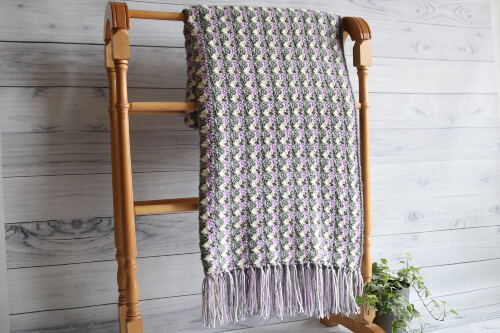 Crochet Granny Stripe Throw Pattern by RichTexturesCrochet