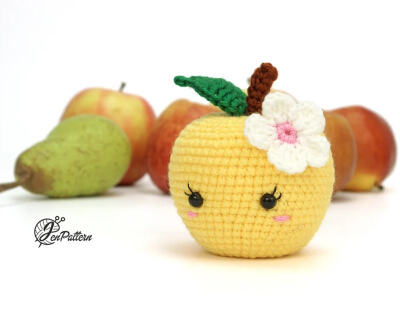 Cute Apple Crochet Pattern by JenPattern