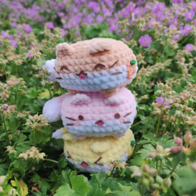 Cute Stackable Chunky Cat Plush Pattern by SleepyFoxTreasures
