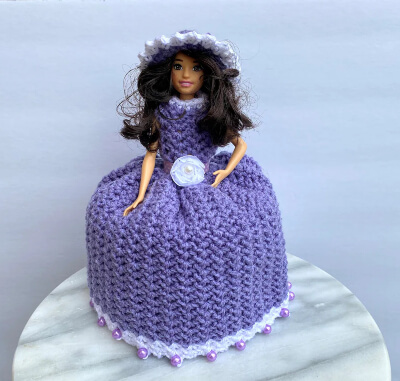 Doll Crochet Toilet Roll Holder by SanUnique
