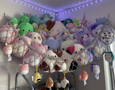 Extra Large Stuffed Animal Corner Hammock Net by ManicChangeling
