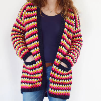Granny Rocks Cardigan Crochet Pattern by IronLab