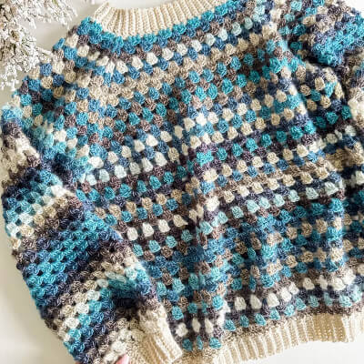Granny Stitch Crochet Sweater Pattern by MJsOffTheHookDesigns