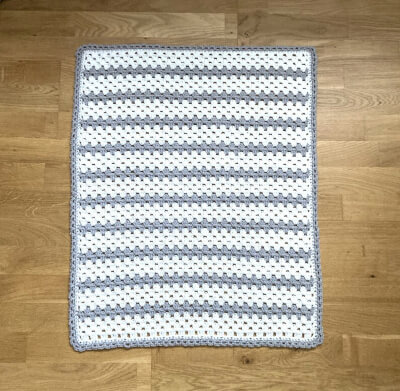 Granny Stripe Blanket Crochet Pattern by Wilkywoolydesigns