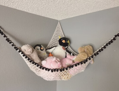 Soft Hanging Toy Storage Crochet Pattern by LiveSlowCrochetCo