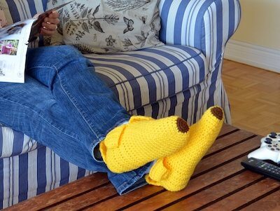 Crochet Banana Peel Slippers Pattern by Pops De Milk