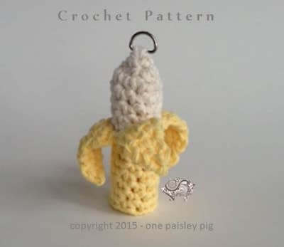 Banana Lip Balm Holder Crochet Pattern by One Paisley Pig