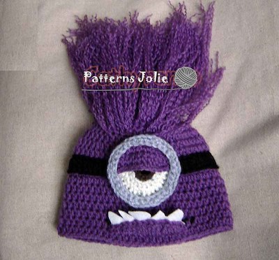 Crochet Evil Minion Hat Pattern by Patterns Jolie