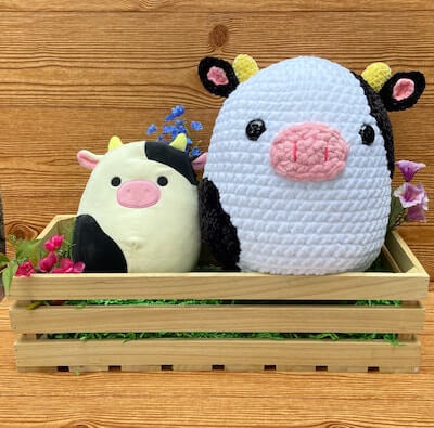 Crochet Jumbo Cow Pattern by Vibes Crochet Co