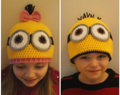 Crochet Minion Hat Pattern by Truly Luxe Crochet