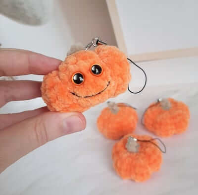 Crochet Pumpkin Keychain Pattern by Toy Story Patterns AU