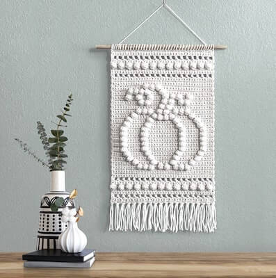 Crochet Pumpkin Wall Hanging Pattern by Little Light Design Com