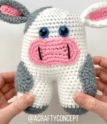 Free Crochet Cow Amigurumi Pattern by A Crafty Concept