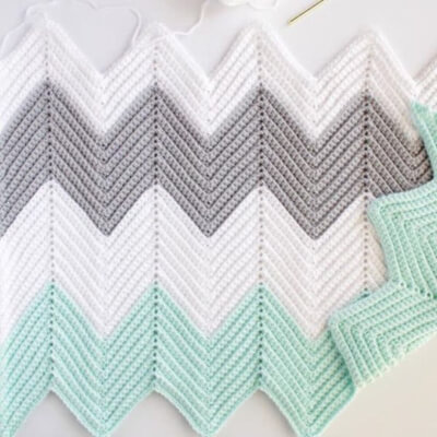 Crochet Chevron Blanket Pattern by Daisyfarmcrafts