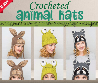 Cute Crocheted Animal Hats Crochet Books PDF by DemirHobby