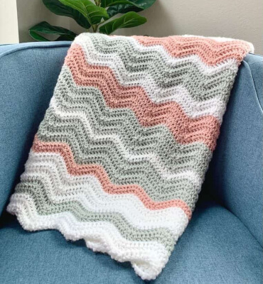 Ripple Blanket Crochet Pattern by Daisy Cottage Designs