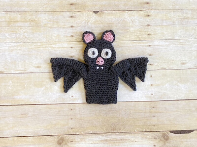 Bat Hand Puppet Crochet Pattern by The Hook Nook Life