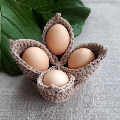 Crochet Kitchen Egg Basket Pattern by Cozy Home Patterns