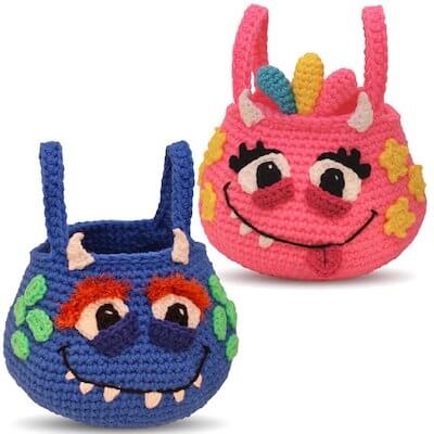 Googley Monster Trick-or-Treat Bag Crochet Pattern by Joni Memmott