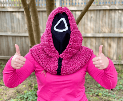 Pink Soldier Hooded Cowl Crochet Pattern by Crafty Kitty Crochet