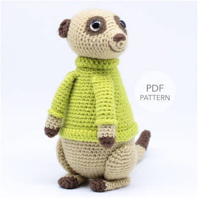 Simeon, The Meerkat Crochet Pattern by Hello Yellow Yarn