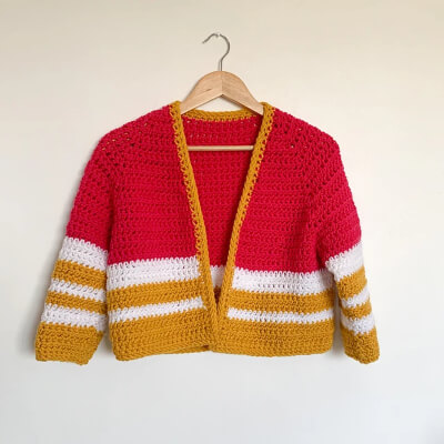 Colorful Crochet Shrug Pattern by Dora Does