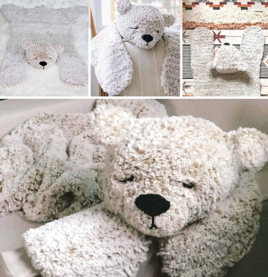 Crochet Bear Blanket Rug Pattern by Make And Do Crew
