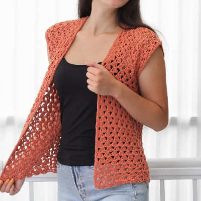 Crochet Summer Cardigan Top Pattern by TheEasyDesign
