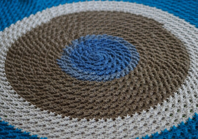 Cross Stitch Round Blanket Crochet Pattern by CrochicanbfStore