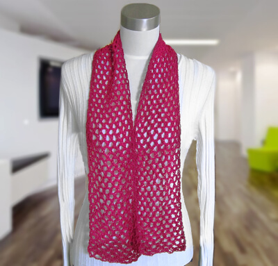 Diamond Mesh Scarf Pattern by Numei