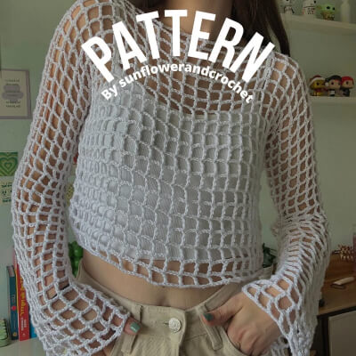 Eazy Breezy Mesh Crochet Pattern by Sunflowerandcrochet