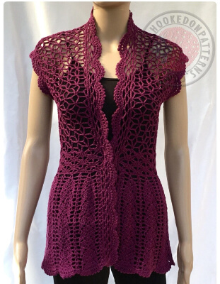 Floral Lace Summer Cardigan Pattern by HookedoPatterns