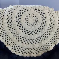 Lacy Crochet Round Baby Blanket by CrochetnCrafts