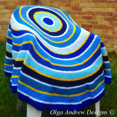 Round Crochet Blanket Pattern by OlgaAndrewDesigns