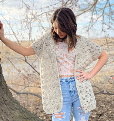 The Wild Bloom Women's Spring and Summer Crochet Cardigan Pattern by EvelynAndPeter