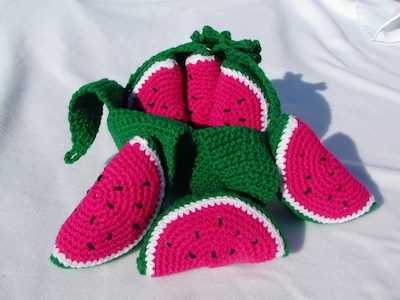 Crochet Peelable Watermelon Pattern by Honeybee 69